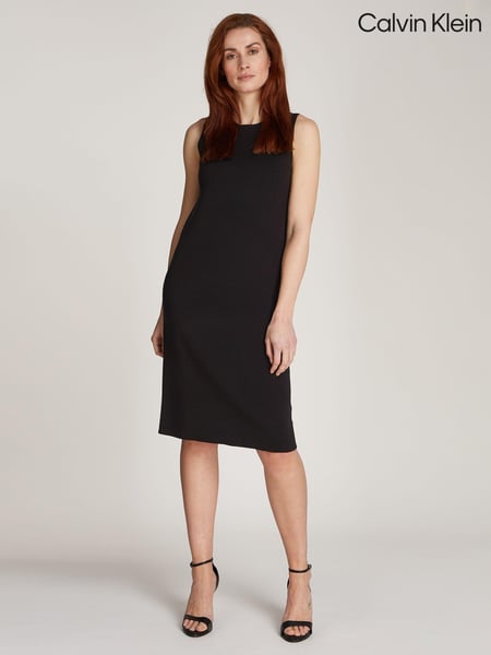 Calvin Klein Black Wool Blend Shift Mini Dress (AC2373) | € 117
