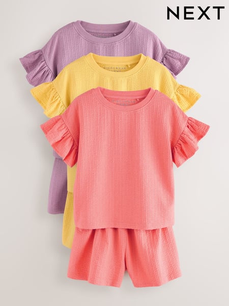 Purple/Orange Short Pyjamas 3 Pack (3-16yrs) (AC2730) | € 35 - € 47