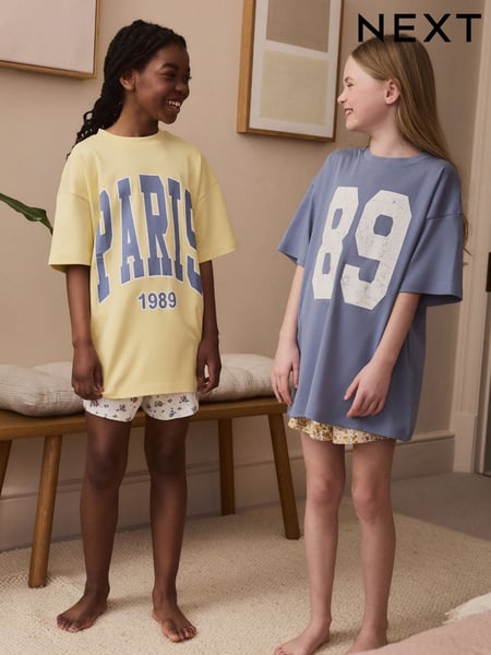 Blue/Yellow Short Pyjamas 2 Pack (3-16yrs) (AC2731) | € 26 - € 34