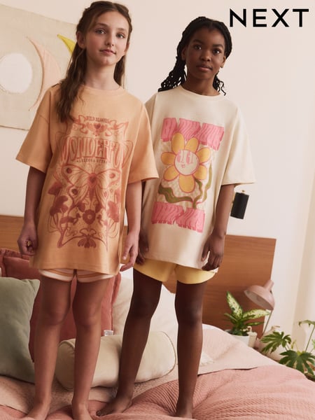 Yellow Short Pyjamas 2 Pack (3-16yrs) (AC2734) | € 26 - € 34