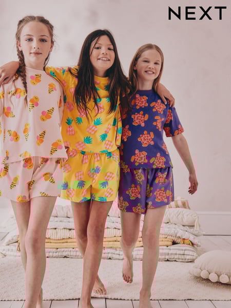 Yellow/Pink Pyjamas 3 Pack (3-16yrs) (AC2737) | € 37 - € 47