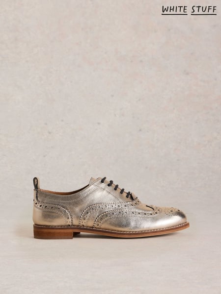 White Stuff Metallic Thistle Leather Lace-Up Brogues (AC3995) | € 98
