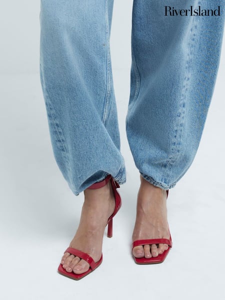 River Island Red Clasp Back Heeled Sandals (AC5980) | € 28