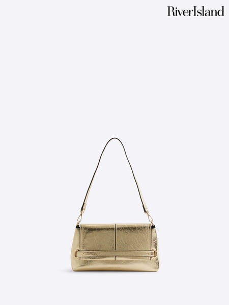 River Island Gold Small Fold Over Clutch (AC5983) | € 34