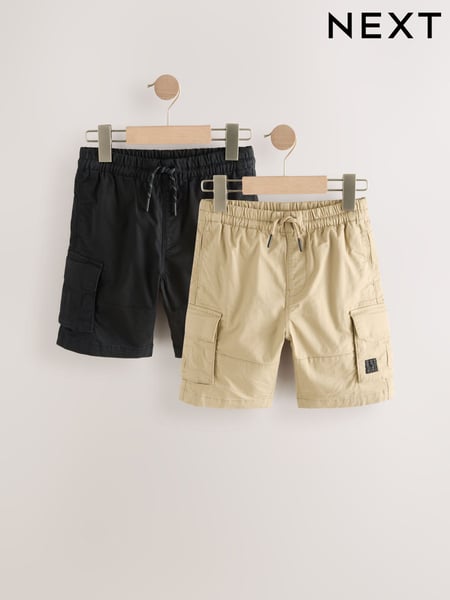 Black/Stone 2 Pack Cargo Shorts (3-16yrs) (AC6424) | € 31 - € 45