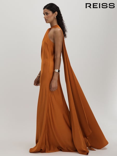 Halston Halter Cape Maxi Dress (AC6804) | € 1.072