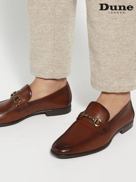 Dune London Brown Seymore Flex Sole Trim Loafers (AC7366) | € 186