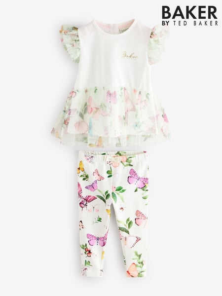 Baker by Ted Baker Mint Green Mesh Hem Top and Leggings Set (AC7440) | € 47 - € 55