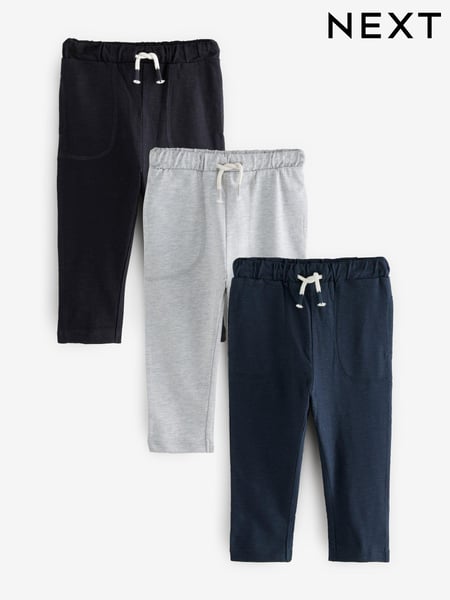 Grey/Navy 100% Cotton Lightweight Jersey Joggers (3mths-7yrs) (AC7889) | € 24 - € 30