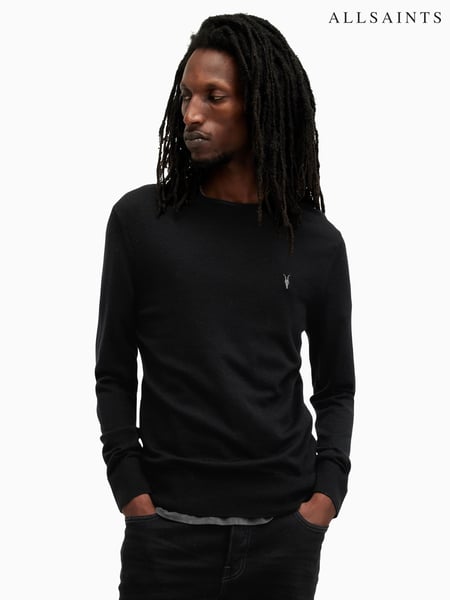 Schwarz - AllSaints Mode Merino Crew Jumper (AC8198) | 164 €