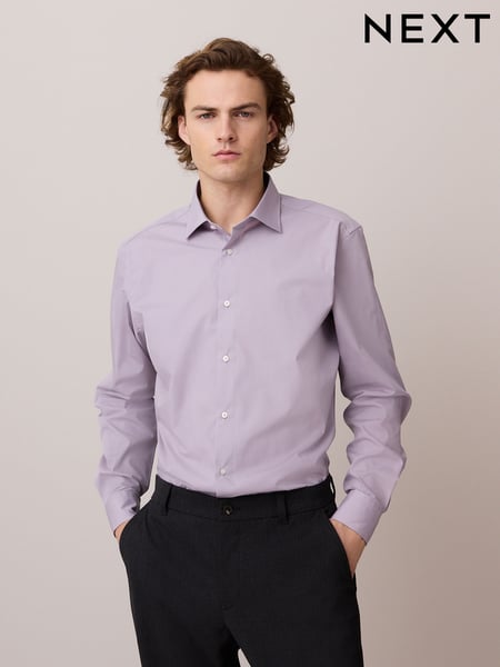 Purple Slim Fit Easy Care Single Cuff Smart Shirt (AC8978) | € 33