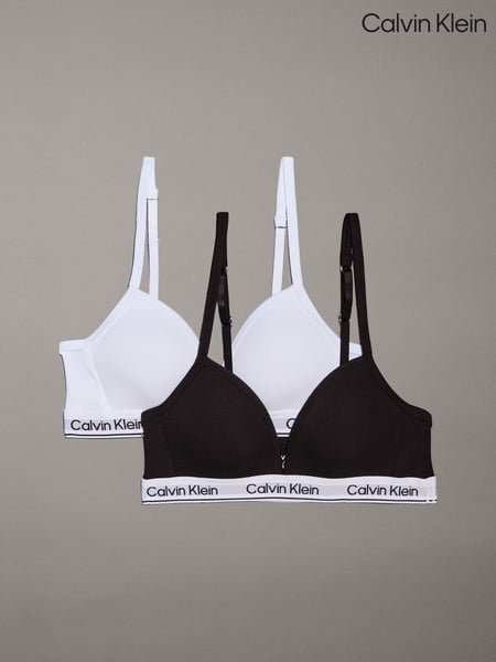 Calvin Klein Black Modern Cotton Triangle Bra 2 Pack (AC9007) | € 38