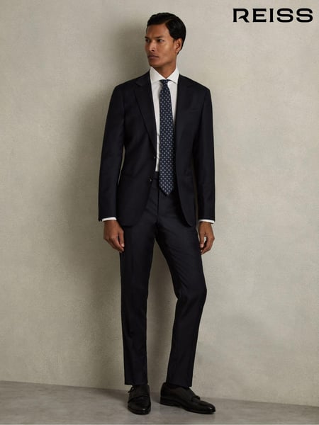 Reiss Navy Aspire Slim-Fit Wool Suit Trousers (AC9321) | € 184