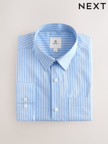 Blue Stripe 100% Cotton Relaxed Fit Long Sleeve Shirt (AD0449) | € 57