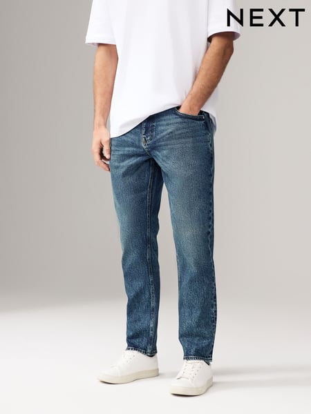 Blau - Schmale Passform - Vintage Wash Denim Jeans (AD0997) | 45 €
