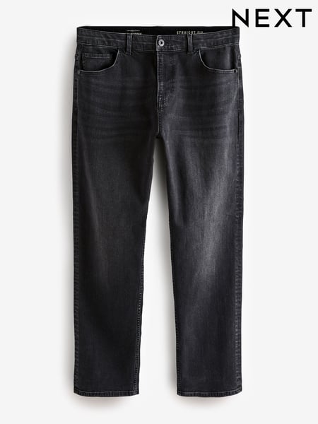 Schwarze Waschung - Einzeln - Straight Fit Classic Stretch Jeans (AD1018) | 42 €