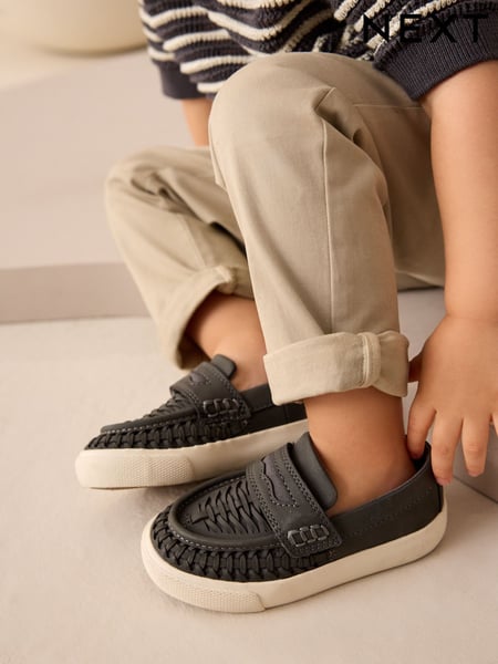 Charcoal Grey Woven Loafers (AD1407) | € 28 - € 34