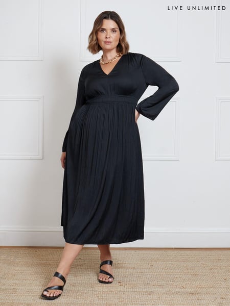 Live Unlimited Black Pleated Midi Dress (AD2479) | € 77