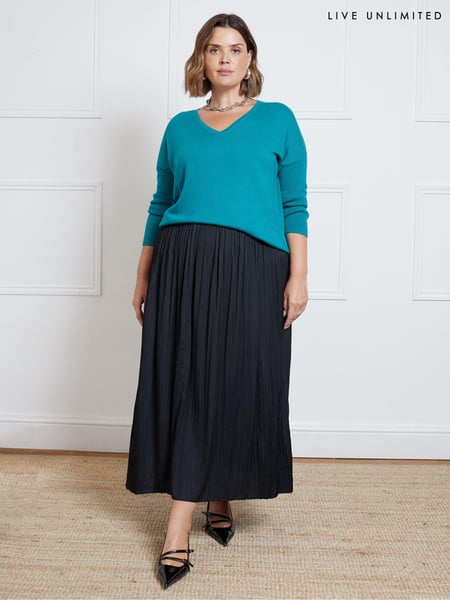 Live Unlimited Black Pleated Midi Skirt (AD2496) | € 69