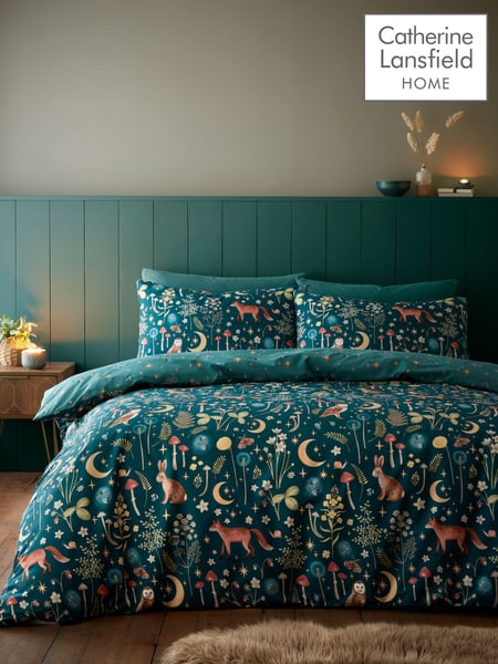 Catherine Lansfield Enchanted Twilight Animals Duvet Cover and Pillowcase Set (AD3304) | 27 € - 44 €