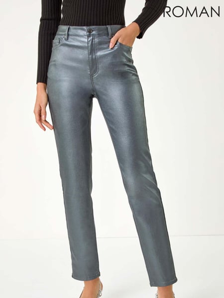 Roman Metallic Finish Mom Style Jeans (AD3674) | € 62