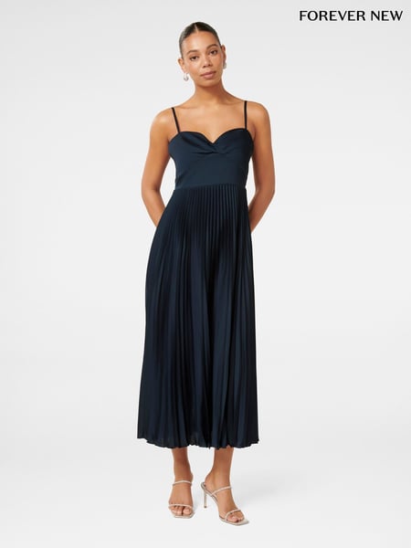 Forever New Blue Chloe Pleated Midi Dress (AD4654) | € 93