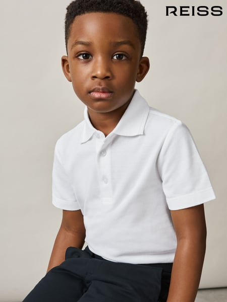 Reiss White Lowick 9-13 yrs 2 Pack Cotton Piqué Polo Shirts (AD5020) | € 44