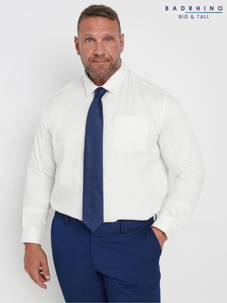 BadRhino Big & Tall White Long Sleeve Shirt (AD7390) | € 53