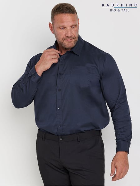 BadRhino Big & Tall Blue Long Sleeve Shirt (AD7400) | € 53