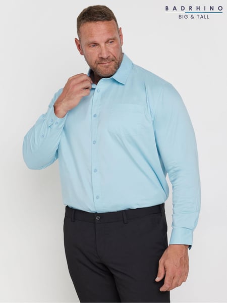 BadRhino Big & Tall Dark Navy Blue Long Sleeve Shirt (AD7426) | € 53