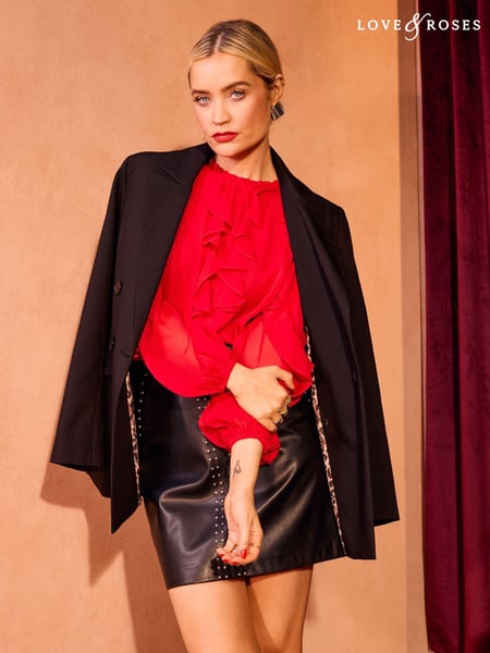Love & Roses Black Cinched Waist Blazer (AD7473) | € 48