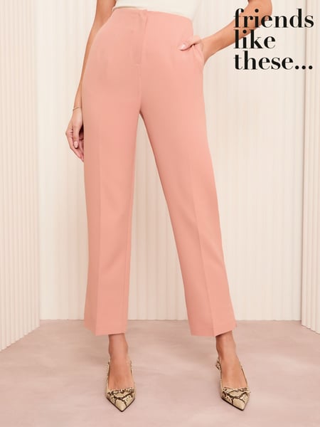 Friends Like These Pink Petite Tailored Tapered Ankle Grazer Trousers (AD8187) | € 47
