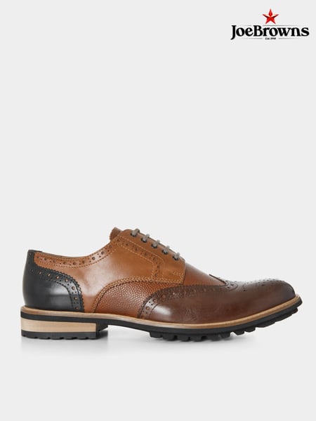 Joe Browns Brown Mixed Pebble Leather Brogues (AD8381) | € 125
