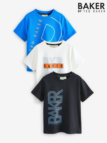 Baker by Ted Baker Graphic Print T-Shirts 3 Pack (AD8780) | € 50 - € 56