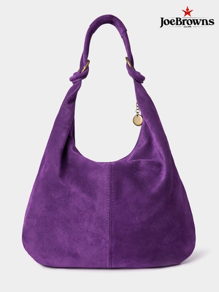 Joe Browns Purple Knotted Italian Suede Hobo Bag (AD9020) | € 101