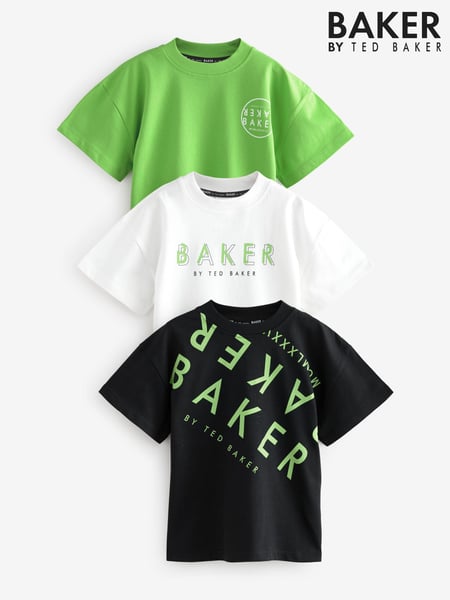 Baker by Ted Baker Graphic Print T-Shirts 3 Pack (AD9200) | € 50 - € 56