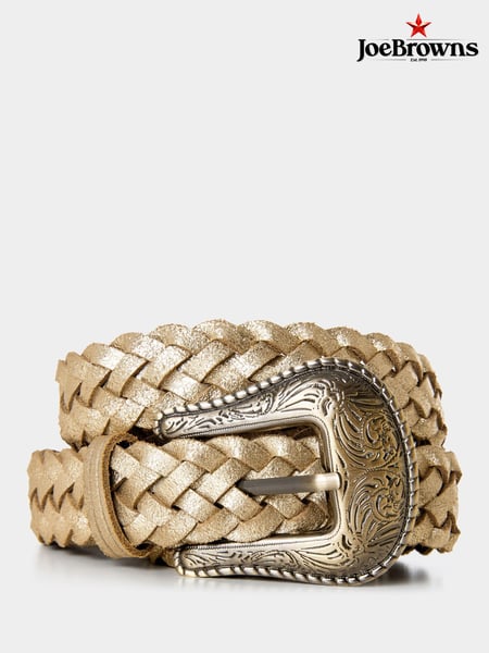 Joe Browns Gold Plaited Metallic Suede Belt (AD9267) | € 62