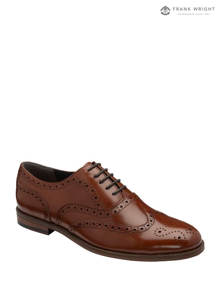 Frank Wright Brown Mens Leather Lace-Up Brogues (AE5547) | € 125