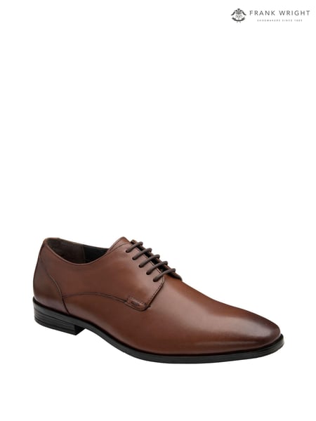 Frank Wright Brown Mens Leather Lace-Up Derby Shoes (AE5553) | € 86