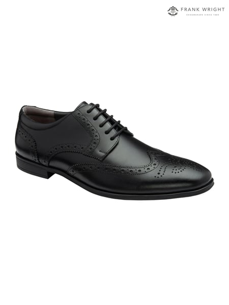 Frank Wright Black Mens Leather Lace-Up Brogues (AE5555) | € 86
