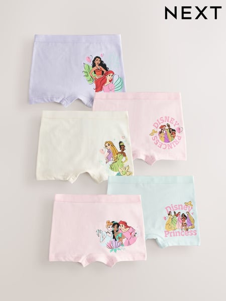 Pink/Purple Disney Princesses Shorts Briefs 5 Pack (2-12yrs) (AF1892) | € 21 - € 27