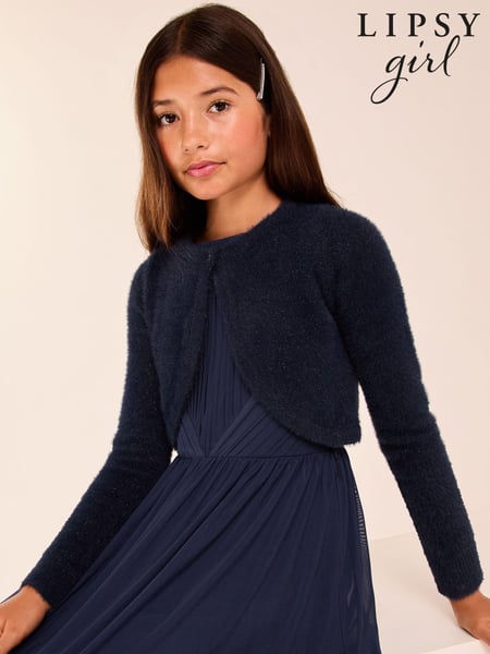 Lipsy Navy Blue Fluffy Occasion Bolero (5-16yrs) (AF5991) | € 34 - € 47