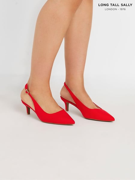 Long Tall Sally Red Slingback Point Shoes (AF7307) | € 61