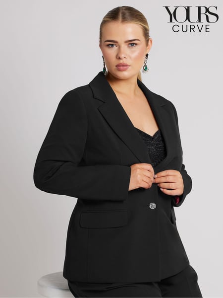 Yours Curve Black London Tailored Blazer (AF7690) | € 98