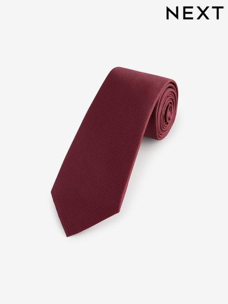 Burgundy Red Slim Textured Tie (AF8354) | € 15
