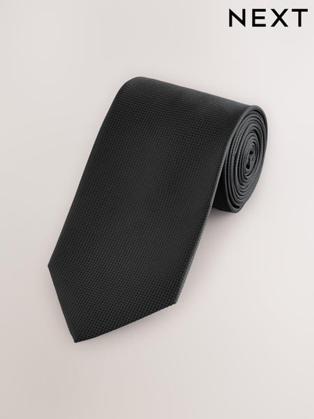 Black Slim Textured Tie (AF8376) | € 15