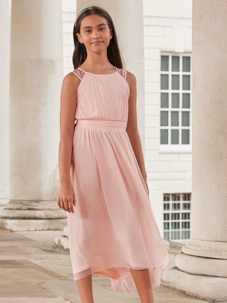 Lipsy Pink Embellished Strap Midi Occasion Dress (2-16yrs) (AG1572) | € 78 - € 90