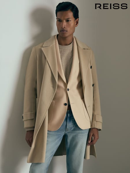 Reiss Stone Charley Atelier Single-Breasted Blazer in Wool-Blend Twill (AG1912) | € 777