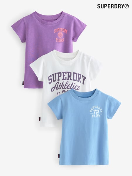 Superdry Purple/White T-Shirt 3 Pack (AG2152) | € 42 - € 48