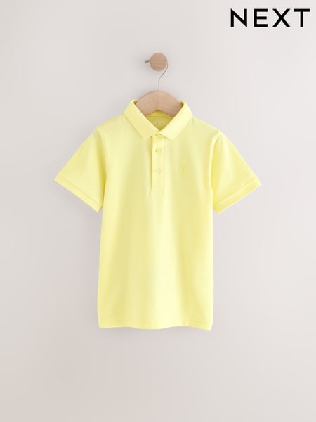 Light Yellow Short Sleeve Polo Shirt (3-16yrs) (AG3386) | € 10 - € 17